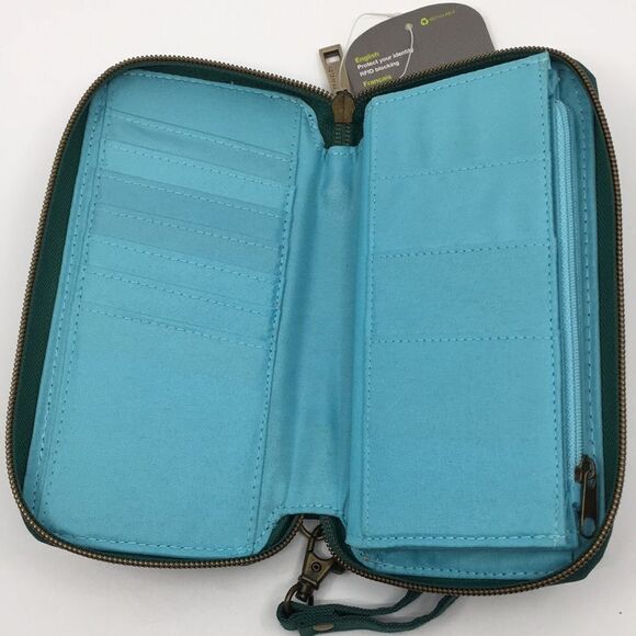 Travelon Nylon Zip Around Long Wallet RFID Protected - Picture 10 of 16